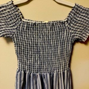 Show Me Your Nap Dress in Blue/White Stripe XS